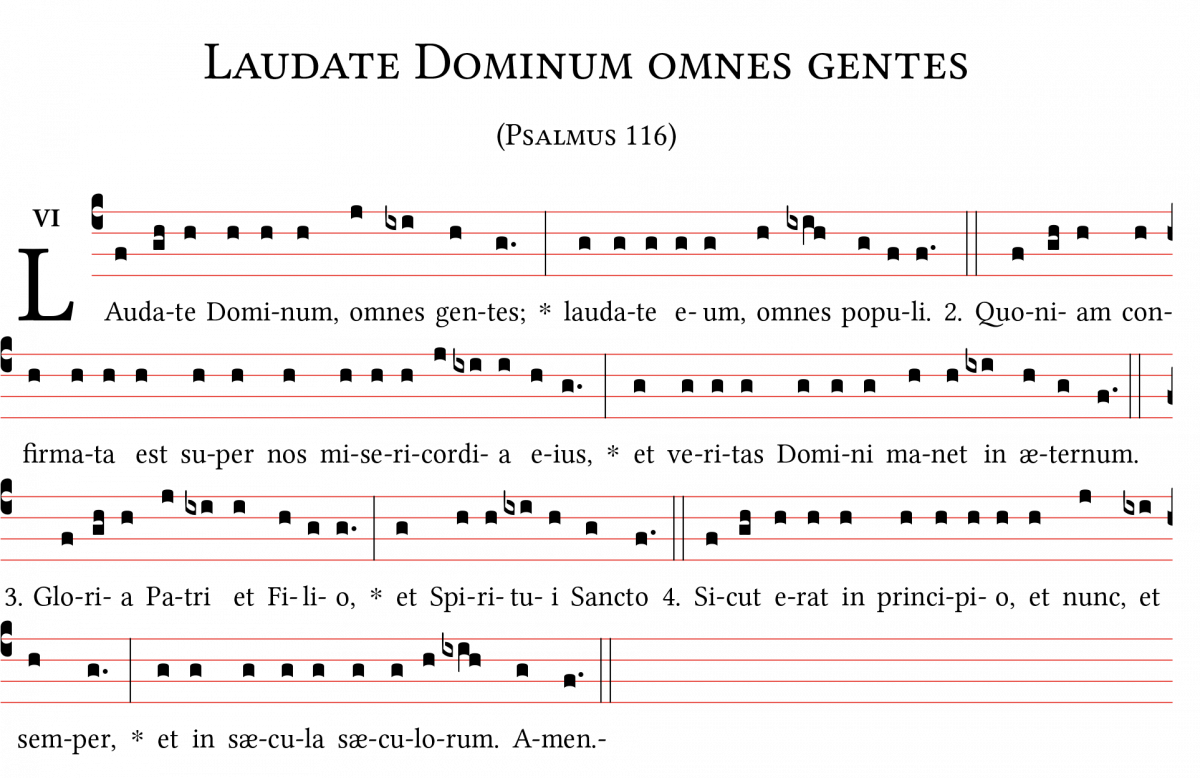 Laudate Dominum Omnes Gentes (Salmo 116 ) - Gregorianum.org